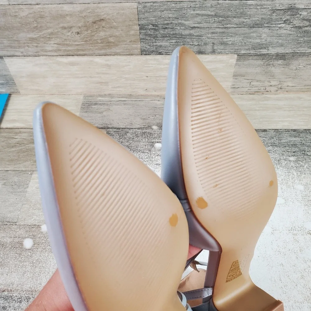 Journee Collection Galvinn Womens Crisscross Pump Sz 9 Light Blue Vegan Leather